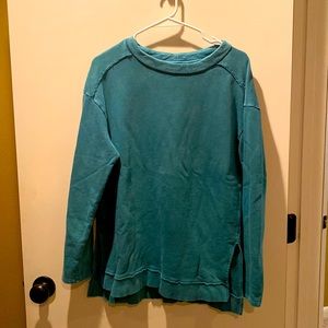 Anthropologie Pilcro turquoise sweatshirt